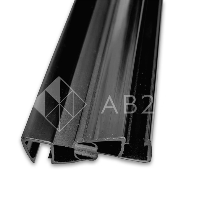Уплотнитель магнитный ПРЕМИУМ для раздвижных дверей, черный 2.5 м под стекло 8 мм FDPP-516.8