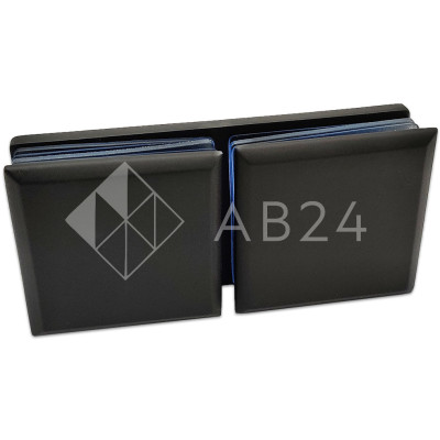 Коннектор для стекла Бета β FDK-26, стекло-стекло 180°, нержавейка/черный