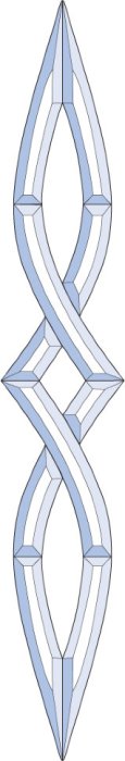Бевелс AV304.1 (разные) (10 элементов) 114 х 700 мм
