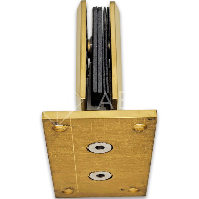 Петля Бета FDP-21 стена-стекло центр. крепление, нержавейка/золото