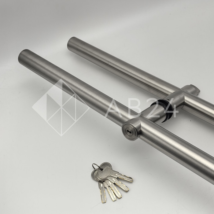 Ручка FKR-213 для стеклянной двери 35x1125х1500х1 м с замком, нержавейка/матовый