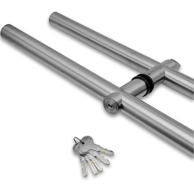 Ручка FKR-213 для стеклянной двери 35x1125х1500х1 м с замком, нержавейка/матовый