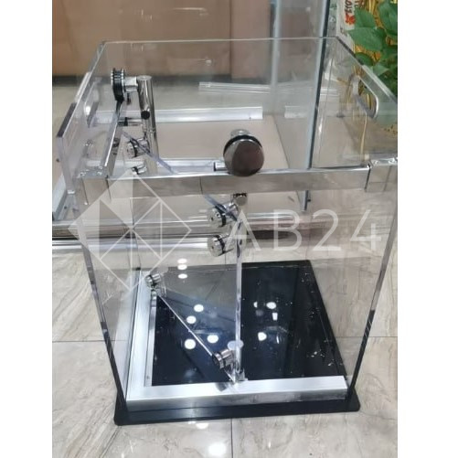 Комплект раздвижной системы Клио FDS-105 c двумя рельсами, для трубы 30х10, нержавейка/полированный