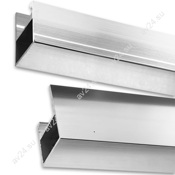 Комплект раздвижной системы Клио FDS-105 c двумя рельсами, для трубы 30х10, нержавейка/полированный