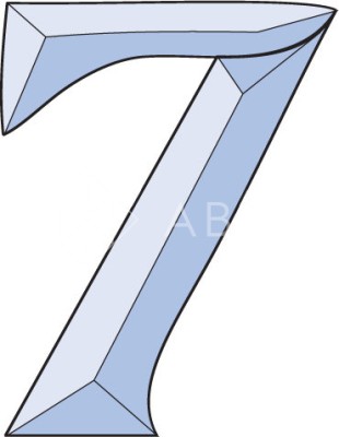 Бевелс AV117 в виде цифры (2 элемента) 77 х 100 мм