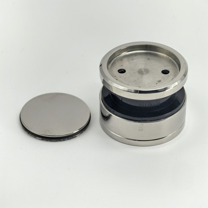 Точечное крепление FKK-31 с крышкой 12-18мм без зенковки,  O35 мм, регулируемое, для стекла 10-12мм, нержавейка/полированный