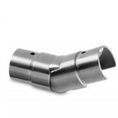 Отвод поворотный FOP-48p.09 шарнирный для поручня с пазом Ø48.3 мм, нержавейка/полированный