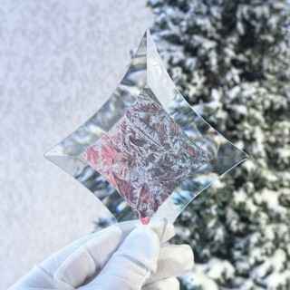 Бевелс AV155 дихроичная звезда 111 х 137 мм, красный мороз