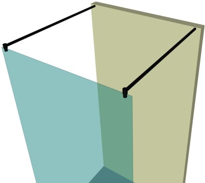 Душевая перегородка DK-506P в опорном профиле
