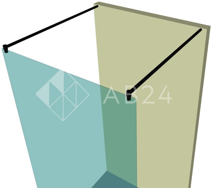 Душевая перегородка DK-506P в опорном профиле