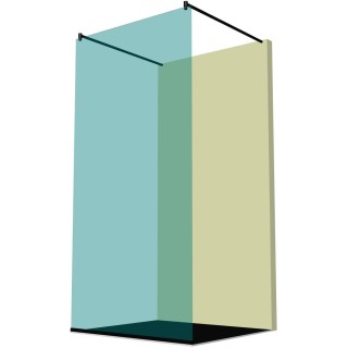 Душевая перегородка DK-506P в опорном профиле