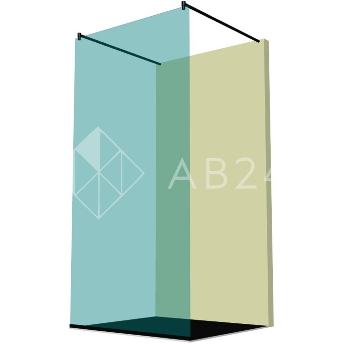 Душевая перегородка DK-506P в опорном профиле