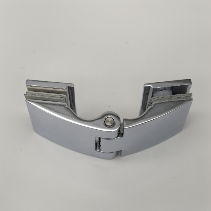 Петля Европа FDP-115 стекло-стекло 180° без крышек, цинк/хром