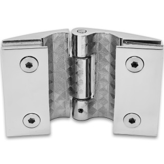 Петля Европа FDP-115 стекло-стекло 180° без крышек, цинк/хром