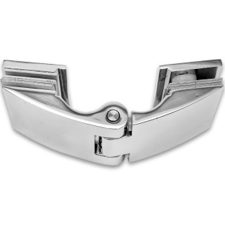 Петля Европа FDP-115 стекло-стекло 180° без крышек, цинк/хром