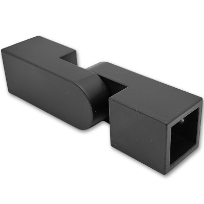 Соединитель FDC-57 трубы 15х15 регулируемый 90°-180°, нержавейка/черный