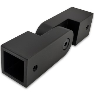 Соединитель FDC-57 трубы 15х15 регулируемый 90°-180°, нержавейка/черный