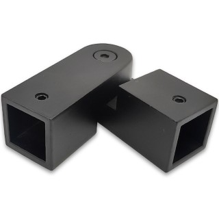 Соединитель FDC-57 трубы 15х15 регулируемый 90°-180°, нержавейка/черный