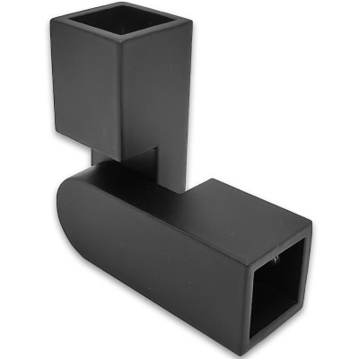 Соединитель FDC-57 трубы 15х15 регулируемый 90°-180°, нержавейка/черный