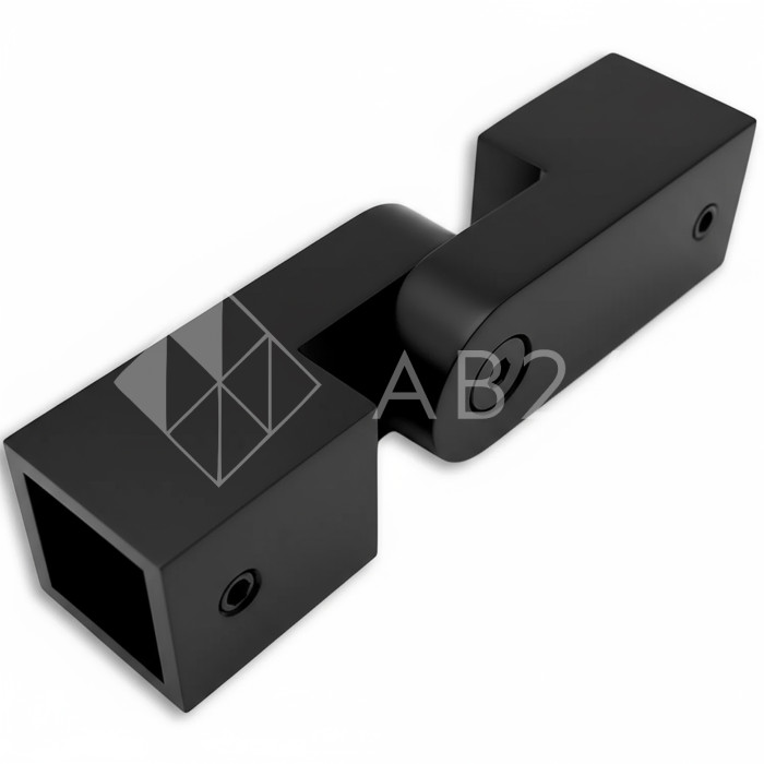 Соединитель FDC-57 трубы 15х15 регулируемый 90°-180°, нержавейка/черный