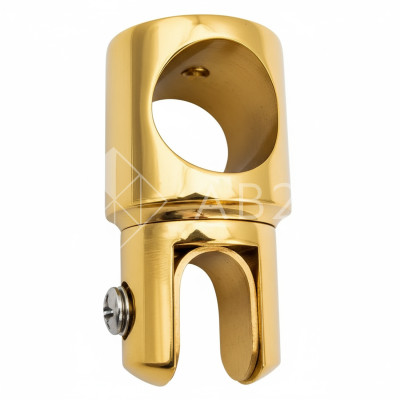 Держатель стекла FDC-11 трубы 19 сквозной 0°-360°, цинк/золото