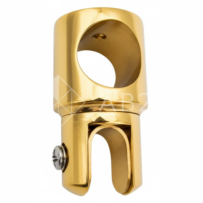 Держатель стекла FDC-11 трубы 19 сквозной 0°-360°, цинк/золото