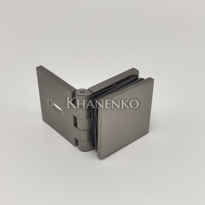 Коннектор для стекла Пегас FDK-100, 45х45 мм стена-стекло 0°-180°, латунь/матовый