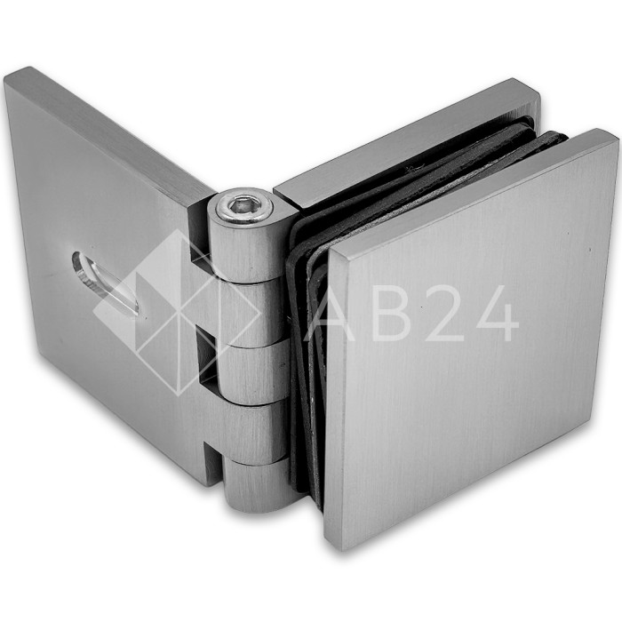 Коннектор для стекла Пегас FDK-100, 45х45 мм стена-стекло 0°-180°, латунь/матовый