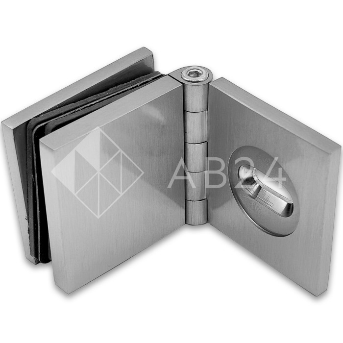 Коннектор для стекла Пегас FDK-100, 45х45 мм стена-стекло 0°-180°, латунь/матовый