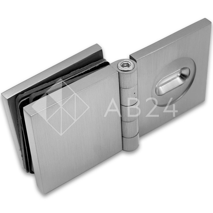 Коннектор для стекла Пегас FDK-100, 45х45 мм стена-стекло 0°-180°, латунь/матовый