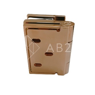 Петля Майя FDP-172 стена-стекло, открывание 90° внутрь, латунь/розовое золото