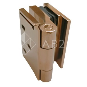 Петля Майя FDP-172 стена-стекло, открывание 90° внутрь, латунь/розовое золото