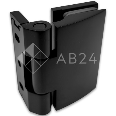 Петля Европа FDP-118 стена-стекло 90° с крышками, латунь/черный