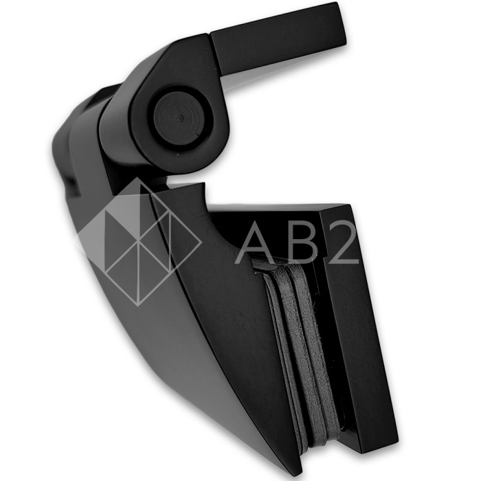 Петля Европа FDP-118 стена-стекло 90° с крышками, латунь/черный