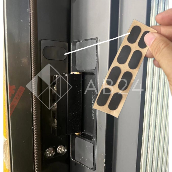 Дверь тонкая алюминиевая межкомнатная 800х2000 правая открывание внутрь, стекло рифленое прозрачное FMD-6R-1 AL/Bl-Rc Черная