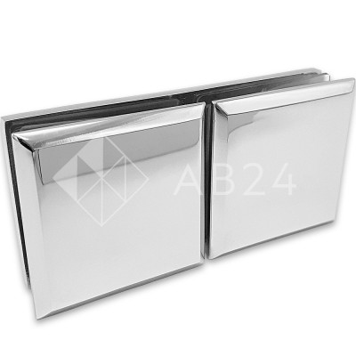 Коннектор для стекла Бета β FDK-26, стекло-стекло 180°, нержавейка/полированный