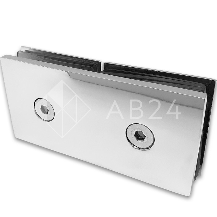 Коннектор для стекла Бета β FDK-26, стекло-стекло 180°, нержавейка/полированный