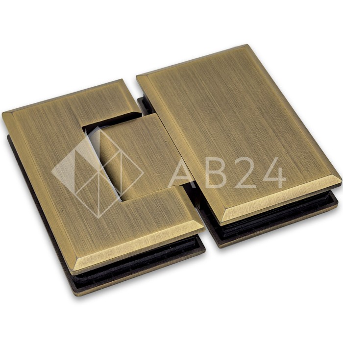 Петля Бета FDP-22 стекло-стекло 180°, нержавейка/бронза