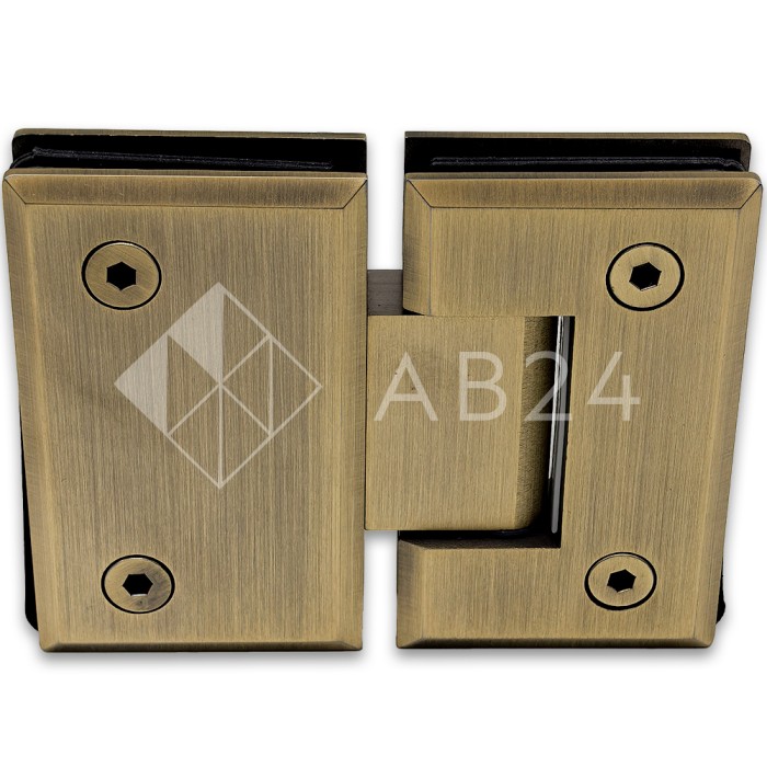 Петля Бета FDP-22 стекло-стекло 180°, нержавейка/бронза