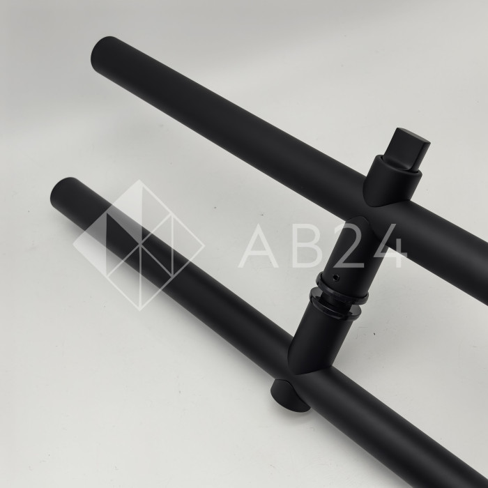 Ручка FKR-213 для стеклянной двери 35x1125х1500х1 м с замком, нержавейка/черный