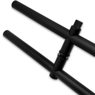 Ручка FKR-213 для стеклянной двери 35x1125х1500х1 м с замком, нержавейка/черный