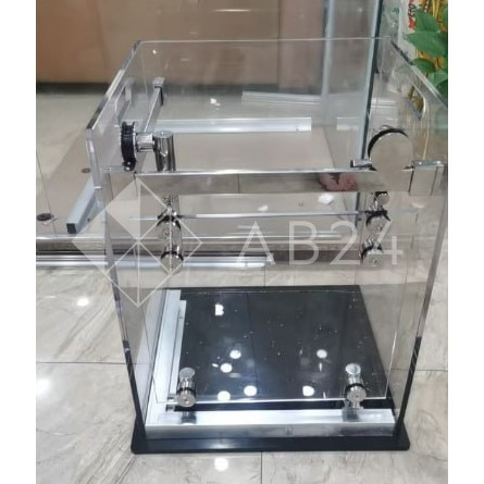 Комплект раздвижной системы Клио FDS-105 c двумя рельсами, для трубы 30х10, нержавейка/черный