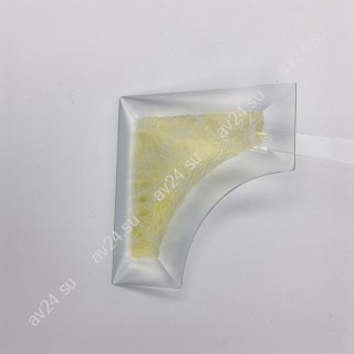 Бевелс AV225 дихроичный угловой 93 х 93 х 38 мм желтый мороз