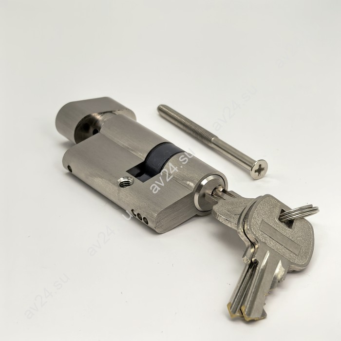 Личинка FMZA-35 для замка стеклянной двери FMZ-35, ключ/вертушка, латунь/матовый