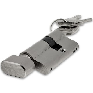 Личинка FMZA-35 для замка стеклянной двери FMZ-35, ключ/вертушка, латунь/матовый