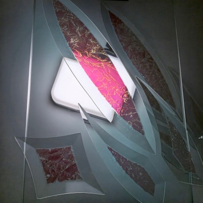 Бевелс AV166 дихроичный (7 элементов) 112 х 645 мм, красный мороз