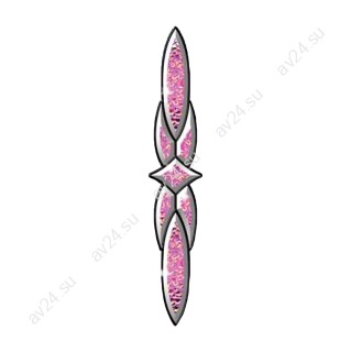 Бевелс AV166 дихроичный (7 элементов) 112 х 645 мм, красный мороз