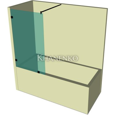 Стеклянная шторка для ванной DK-701K на коннекторах