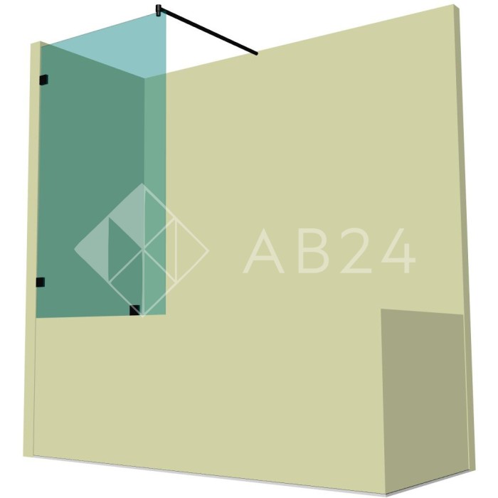 Стеклянная шторка для ванной DK-701K на коннекторах