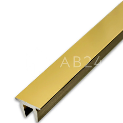 Заглушка верхняя FDPA-500.1-DEF с дефектом 19х13х2мм, 1 м, для п-образного профиля, алюминий/золото